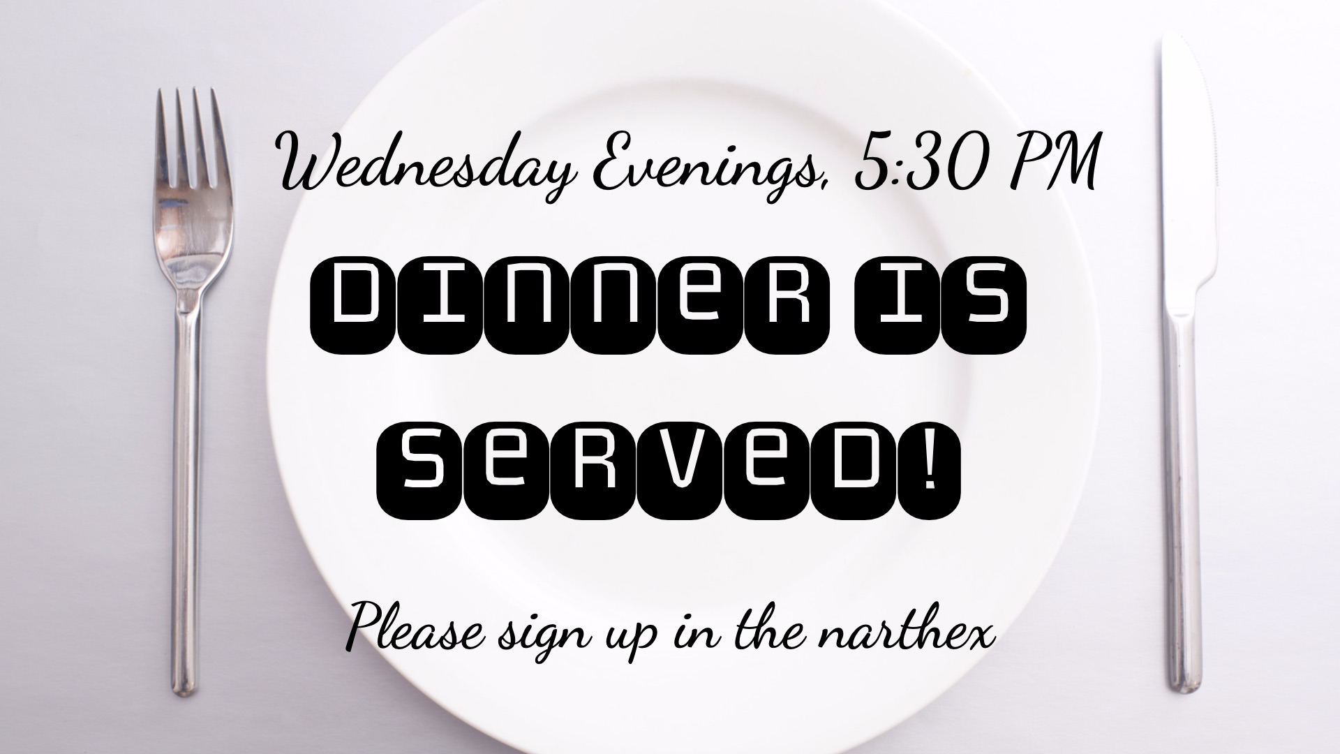 Wednesday Night Dinner